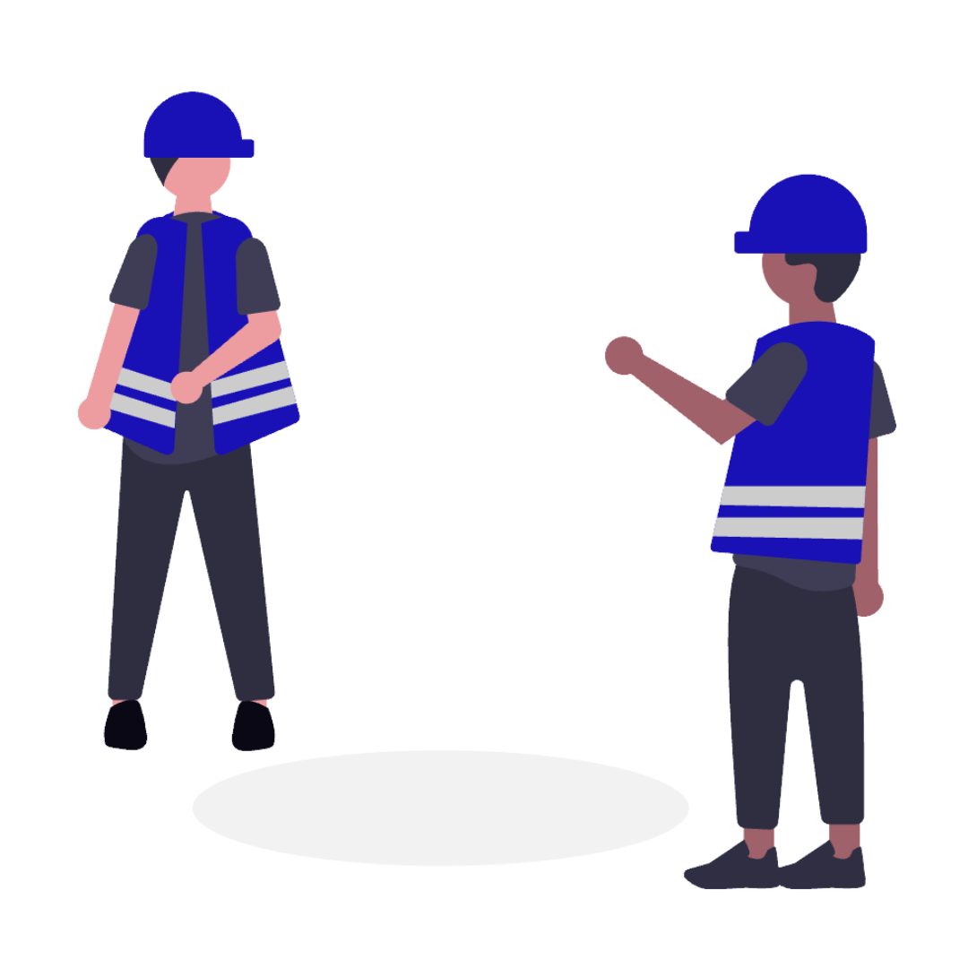 施工中のイラスト